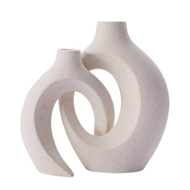 Ceramic Interlocking Modern Vase Set