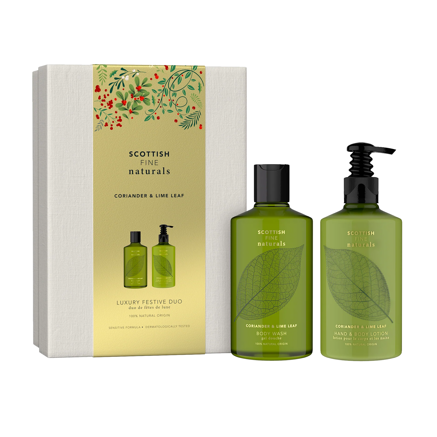 Coriander & Lime Leaf Luxury Festive Duo by The Scottish Fine Soaps Company