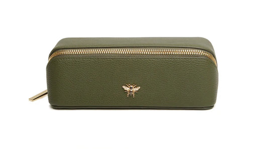 Olive Small Luxury Train Beauty Case by The Nook