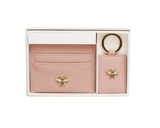 Pink Bow Card Holder & Key Ring Gift Set by The Nook