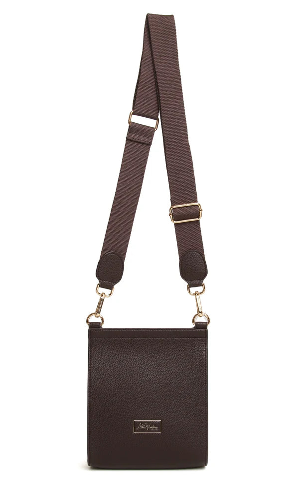 Chocolate Bloomsbury Cross Body Bag by The Nook