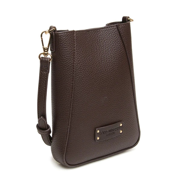 Chocolate Kensington Phone Cross Body Bag by The Nook
