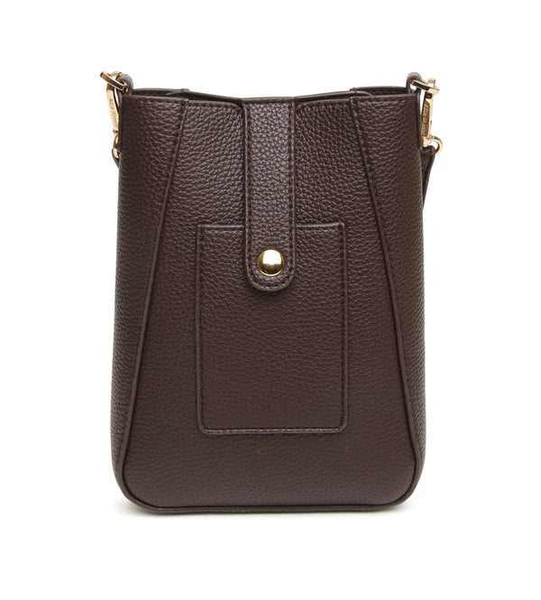 Chocolate Kensington Phone Cross Body Bag by The Nook