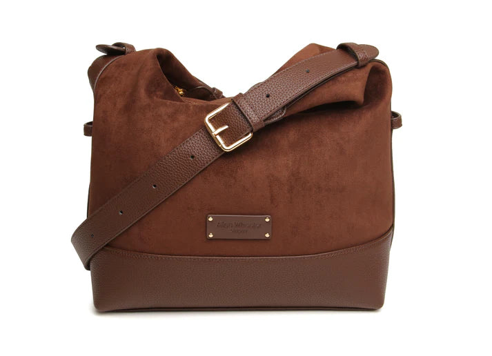 Suede Kensington Large Cross Body Bag by The Nook