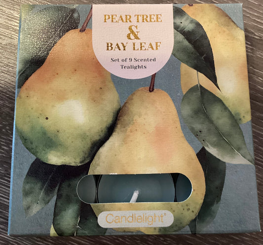 Set of 9 Scented Tealights - Pear & Bay Leaf by Candlelight