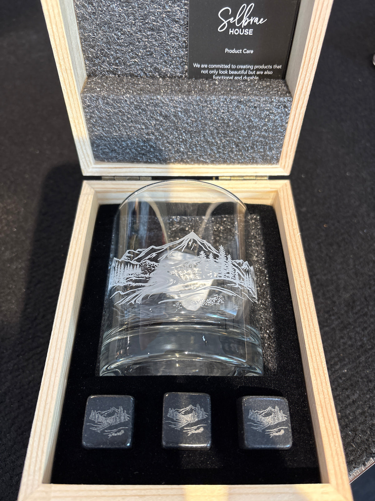 Whisky Stone & Glasses Set by Selbrae House