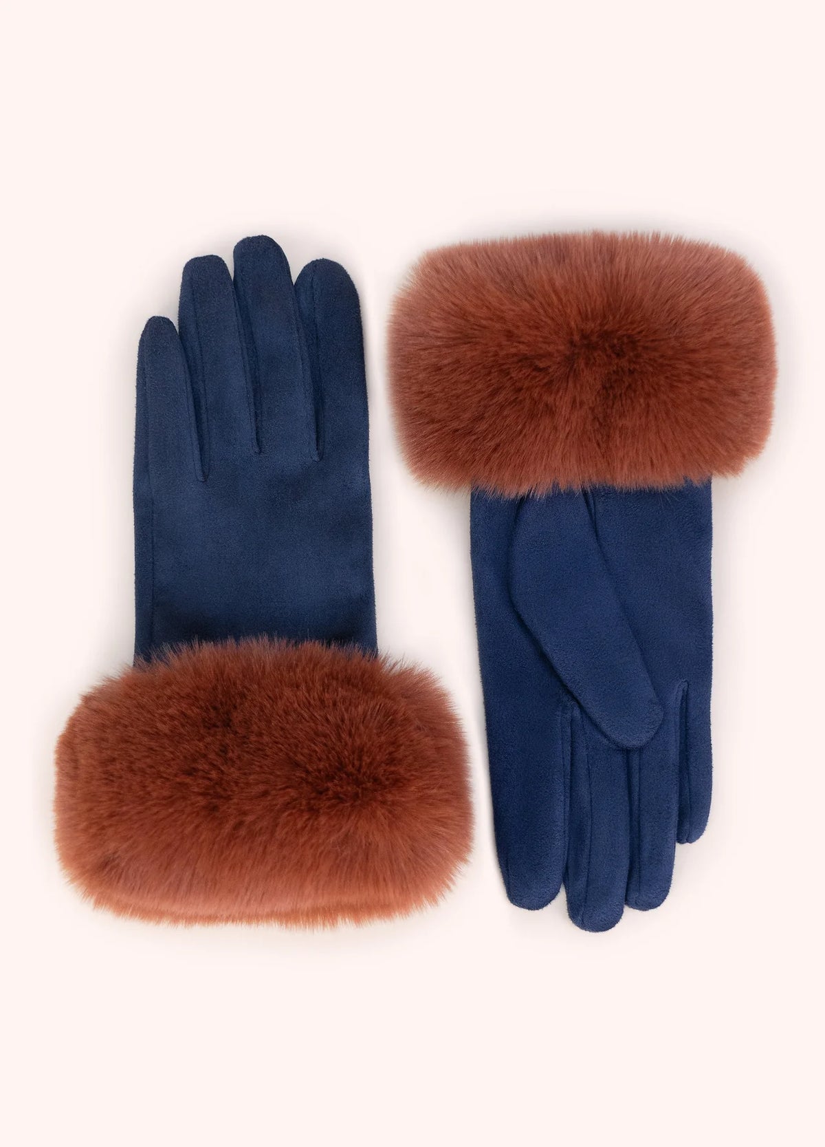 Bettina Faux Suede/Fur Gloves by The Nook