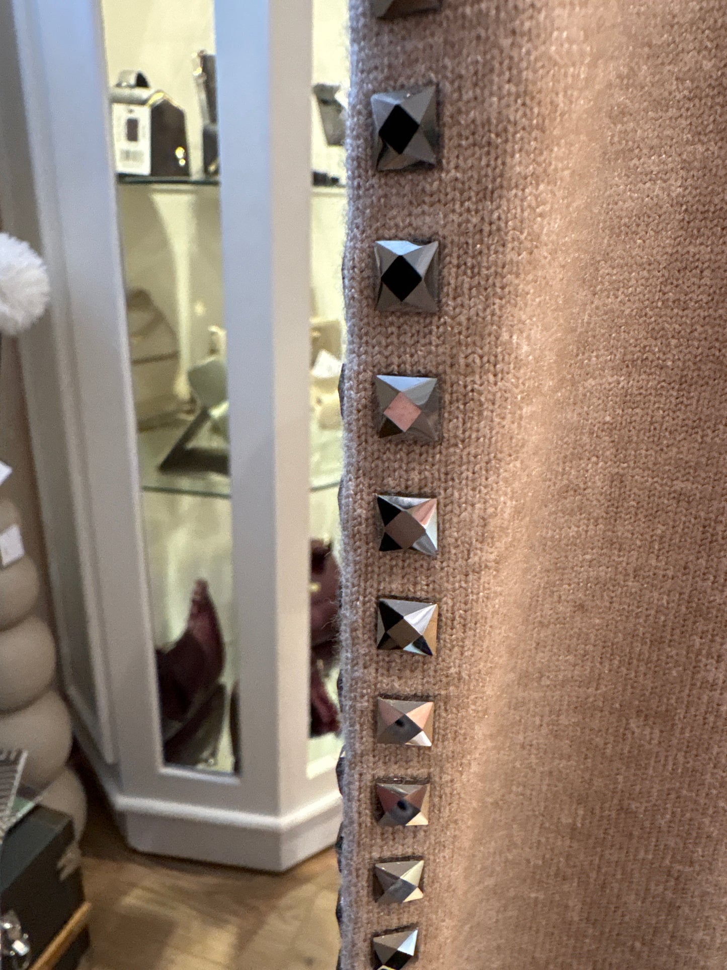 Stone knitted Trouser with square studs - one size - The Nook