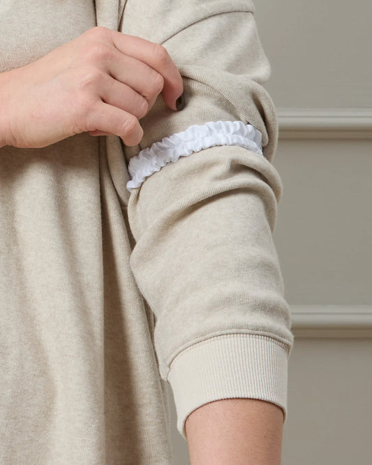 Belinda Sleeve Garter in Off White by The Nook