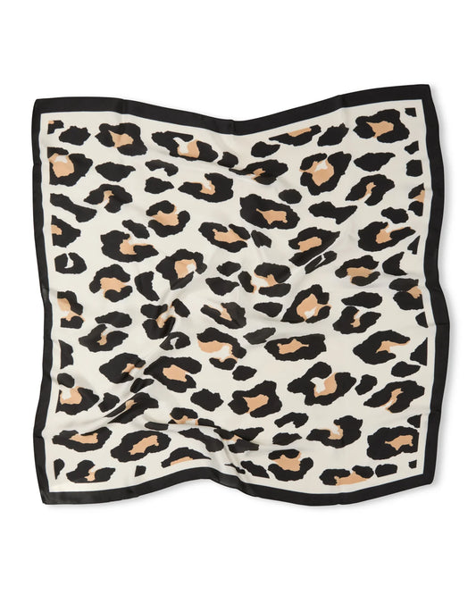 Luna Scarf in Large Leopard Print Cream by The Nook