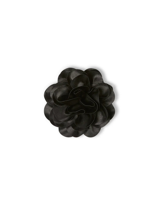 Hove Flower Brooch in Black by The Nook