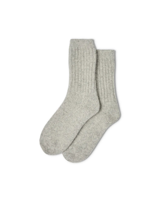 Soft Angora Socks in Silver by The Nook