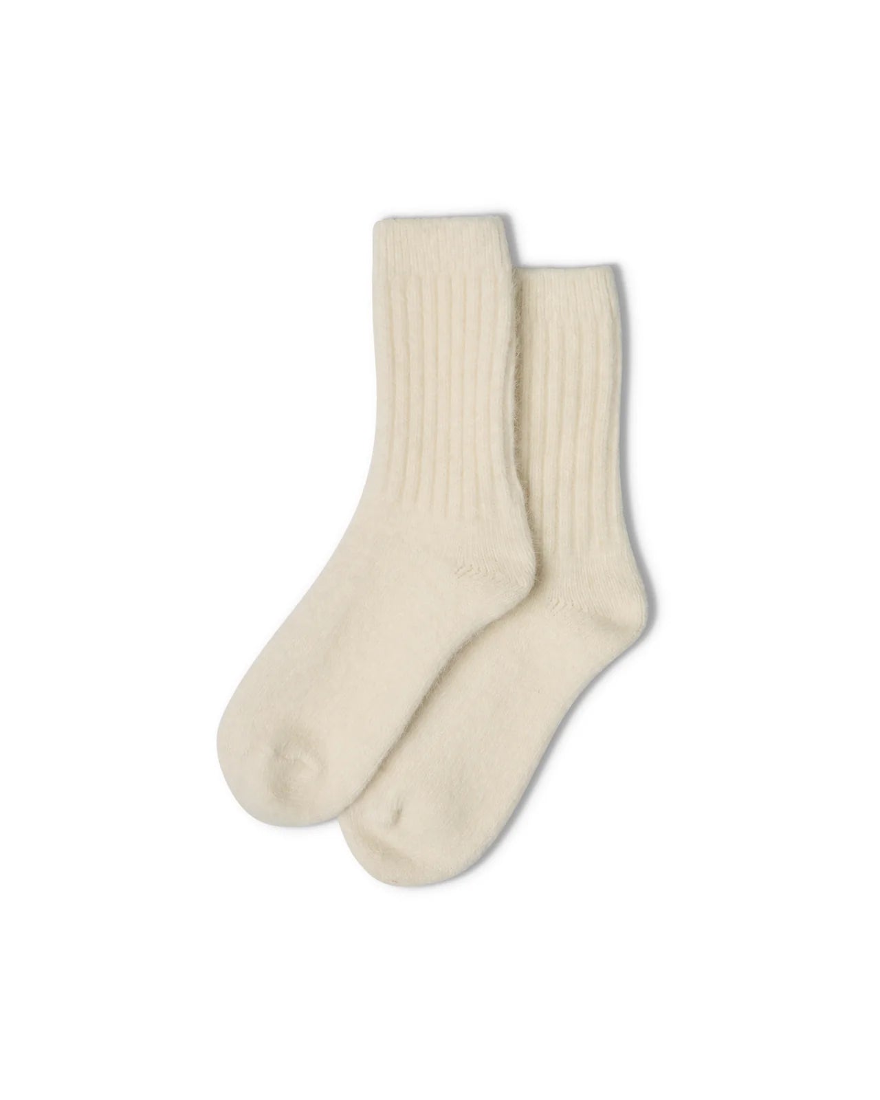 Soft Angora Socks in Ivory by The Nook