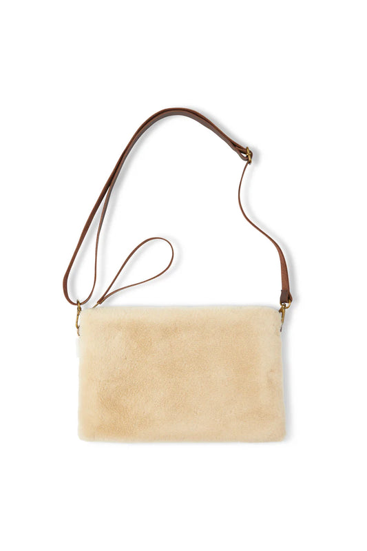 Large Pouch Bag with Strap, Flat Fur in Labrador by The Nook