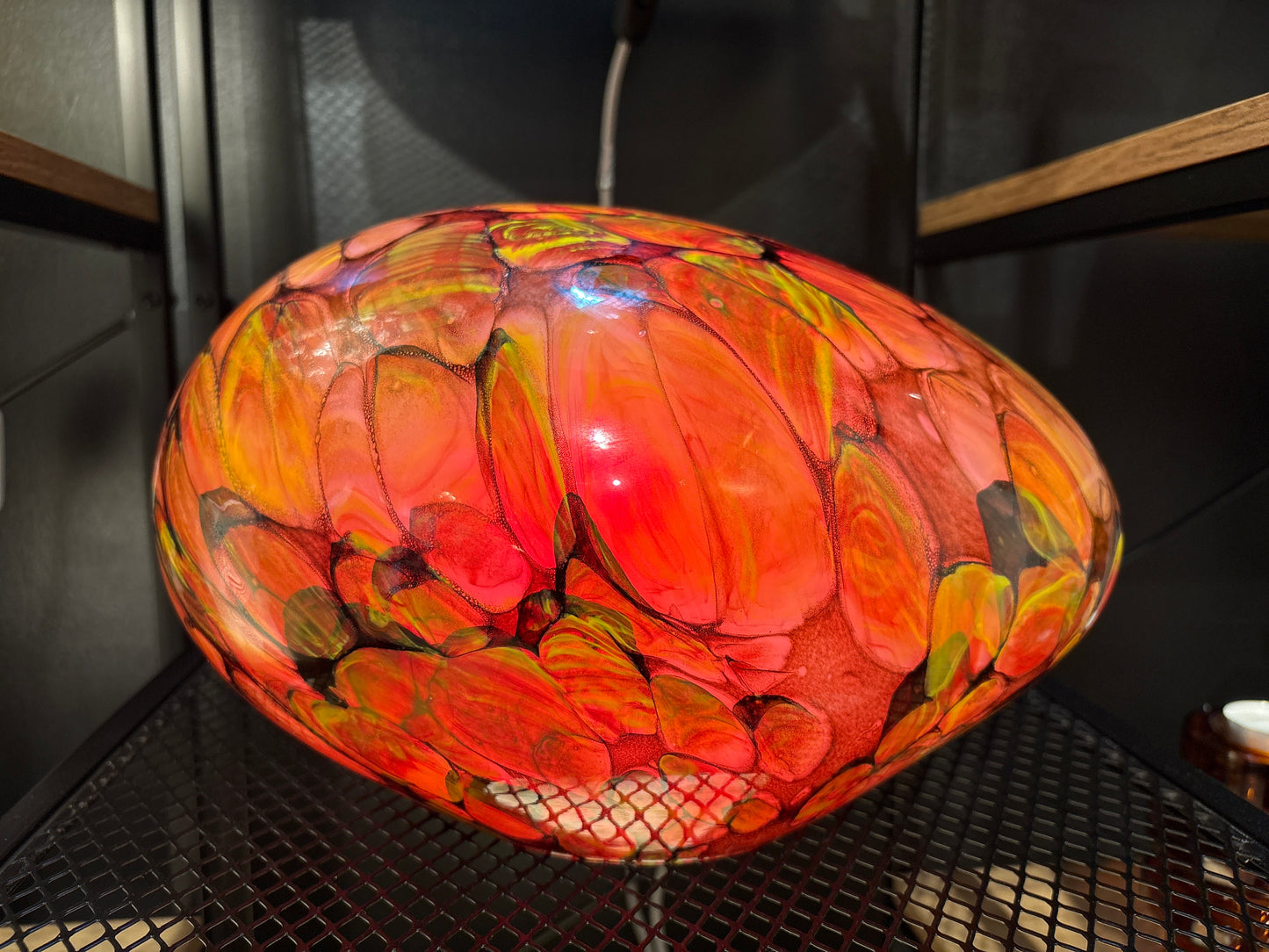 Autumn Agate Stone Collection Glass Lamp 19.5cm