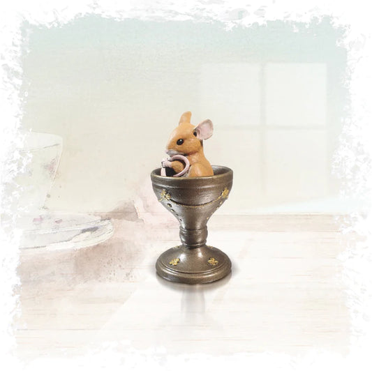 Egg Cup Mouse Resin Bronze Sculpture by Richard Cooper Studios