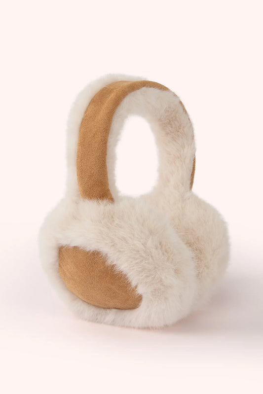 Elsa Faux Fur Earmuffs - Cream by The Nook
