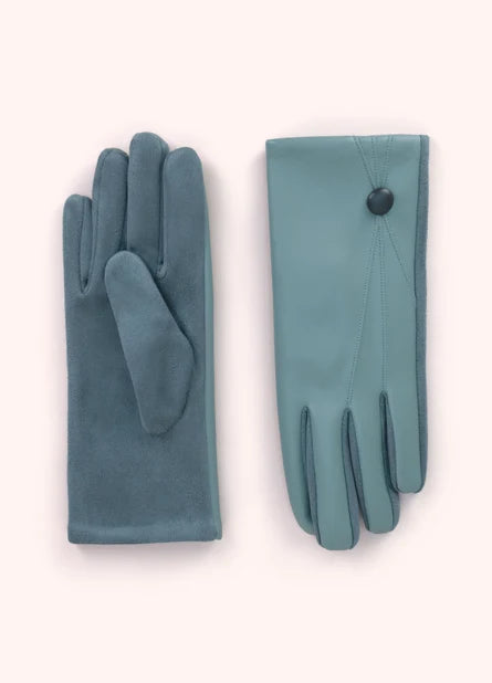 Emma Faux Suede/PU Gloves by The Nook