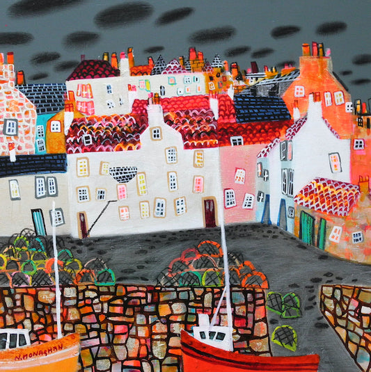 Harbour Boats, Pittenweem Greetings Card