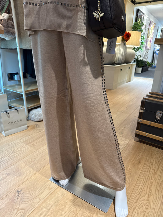 Stone knitted Trouser with square studs - one size - The Nook