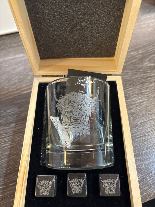 Whisky Stone & Glasses Set by Selbrae House
