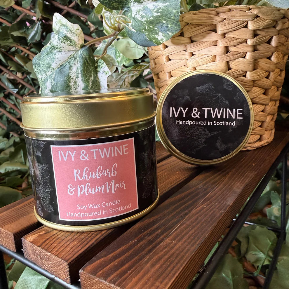Rhubarb & Plum Wood Wick Candle from Ivy & Twine