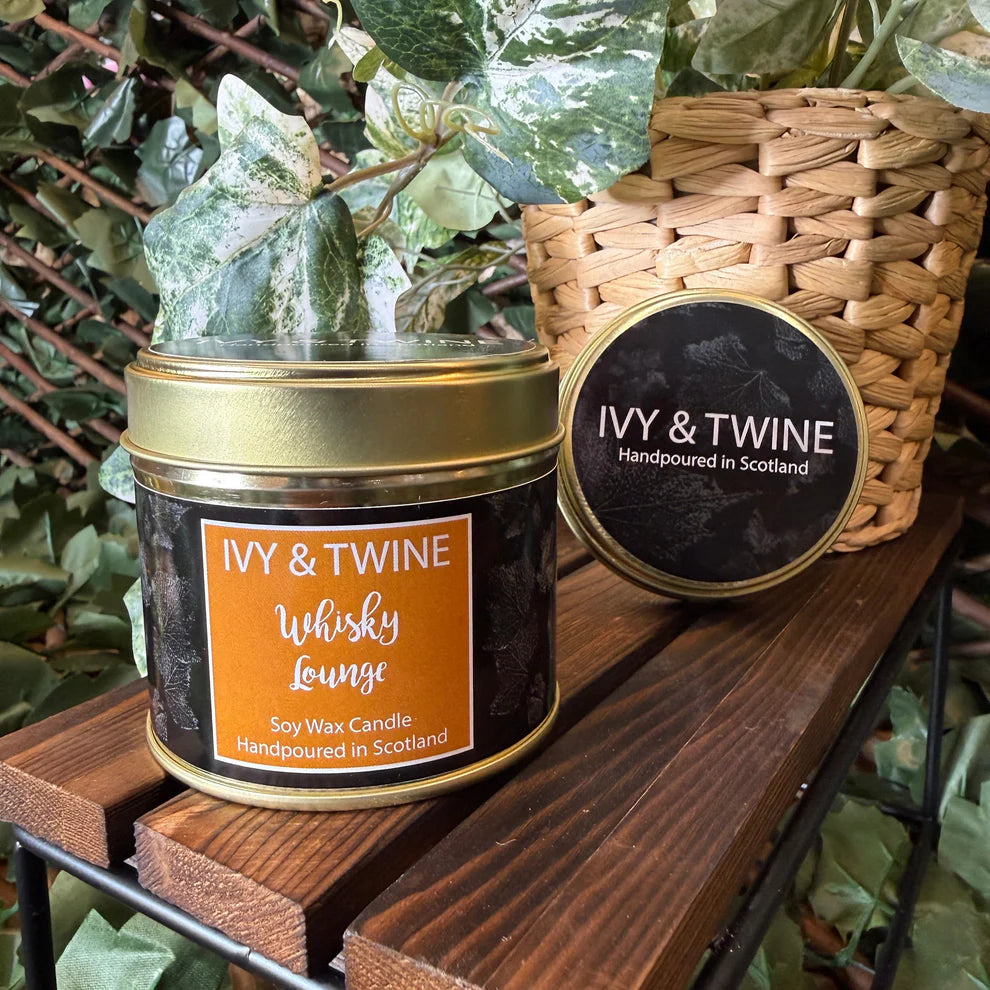 Whisky Lounge Wood Wick Candle from Ivy & Twine