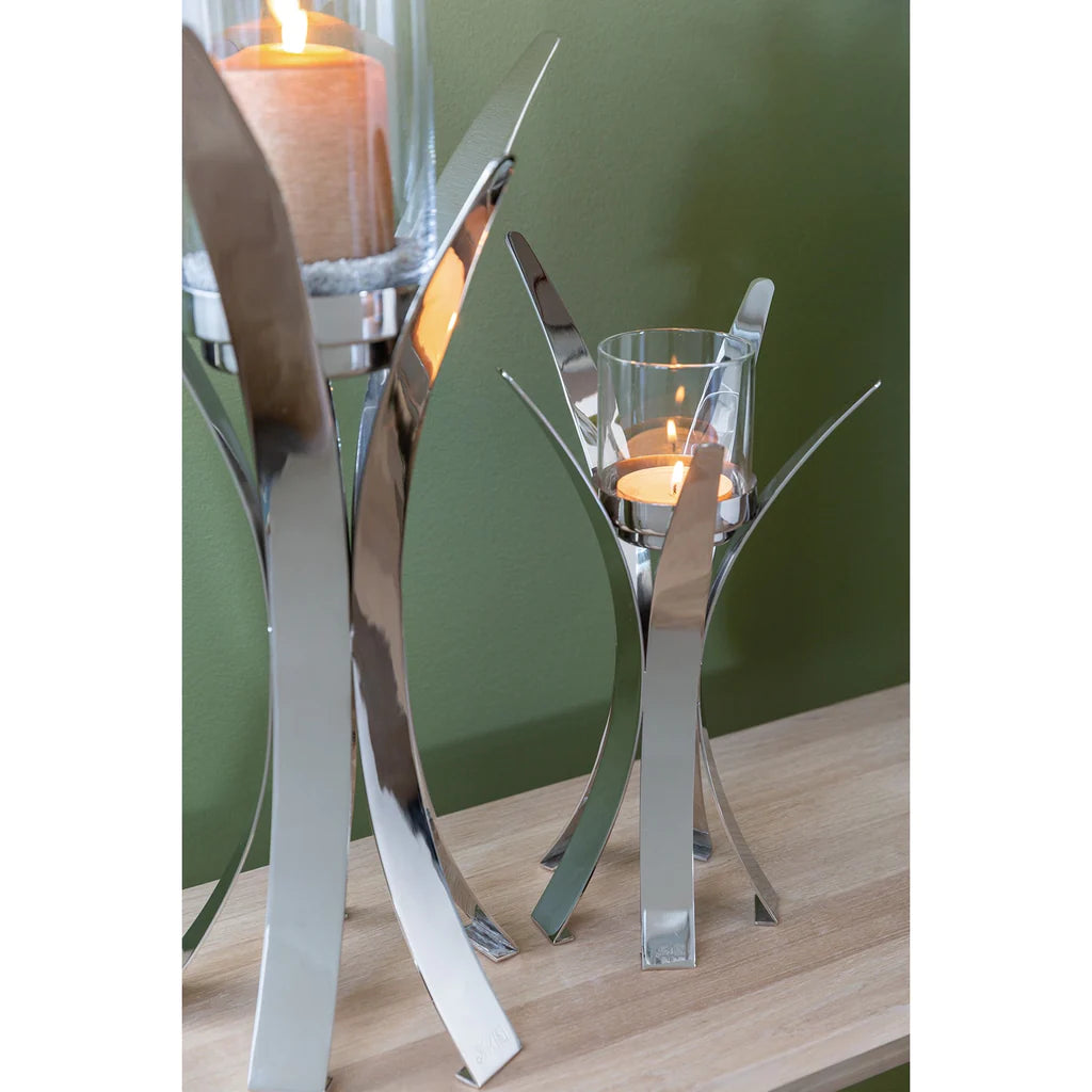 'Vivas' Large Candleholder by Zinc