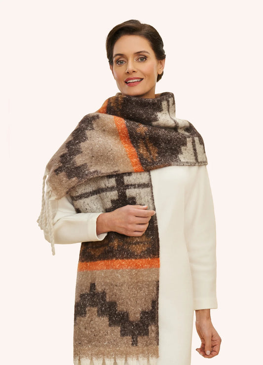 Koko Cosy Knitted Scarf 70's Mix Design by The Nook