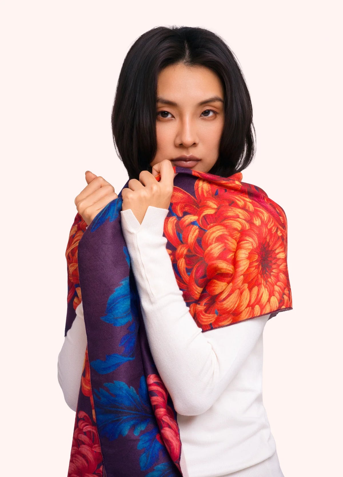Chrysanthemum Lux Print Scarf by The Nook