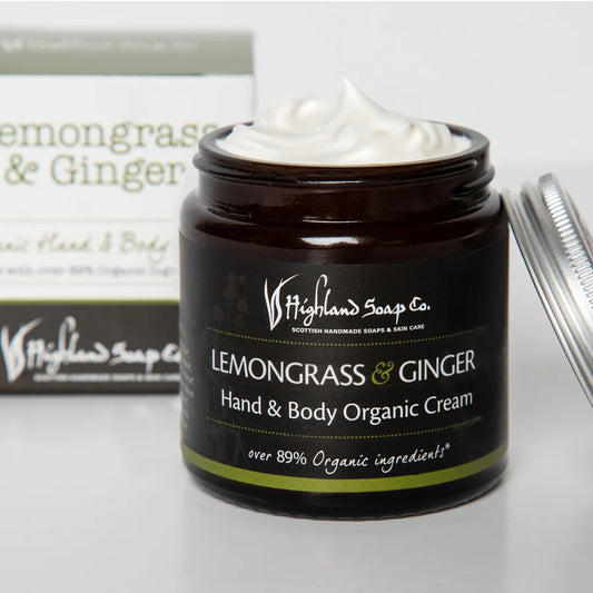 Lemongrass & Ginger Hand & Body Cream 120ml by The Highland Soap Co.