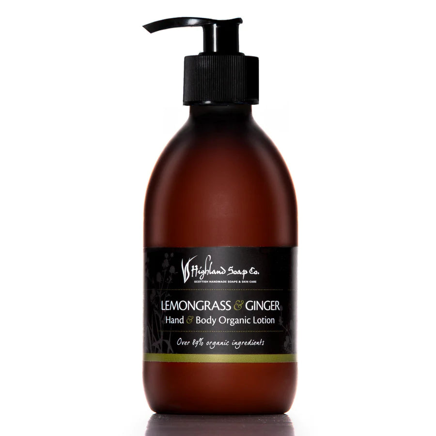 Lemongrass & Ginger Hand & Body Lotion 300ml by The Highland Soap Co.