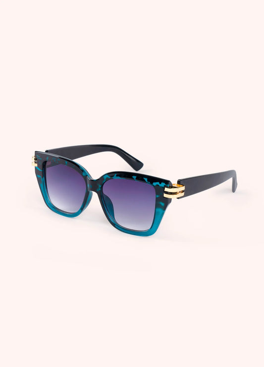 Philomena Teal Tortoiseshell Sunglasses by The Nook
