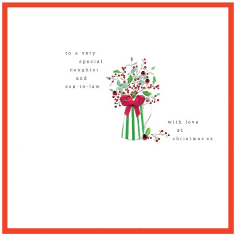 Very Special Daughter & Son in Law Christmas Card by Cinnamon Aitch