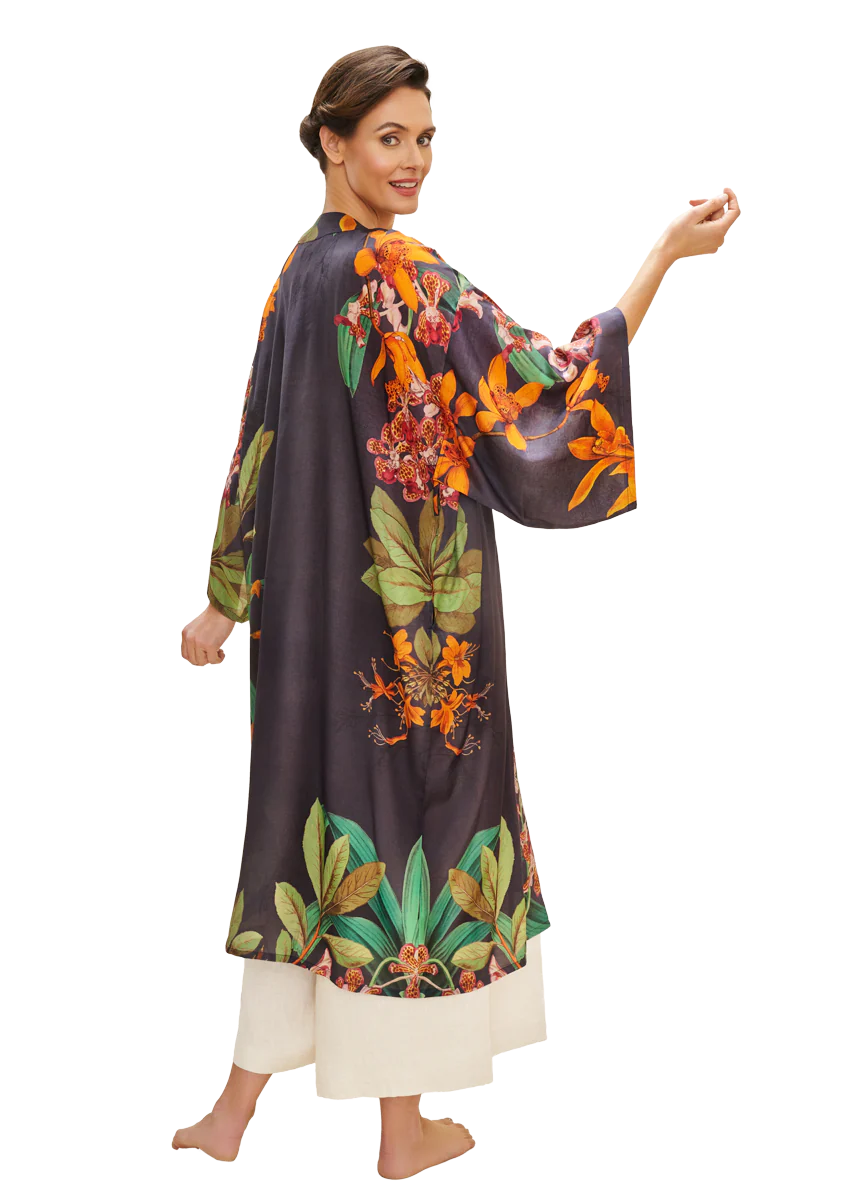 Botany Bliss Design Long Kimono Gown by The Nook