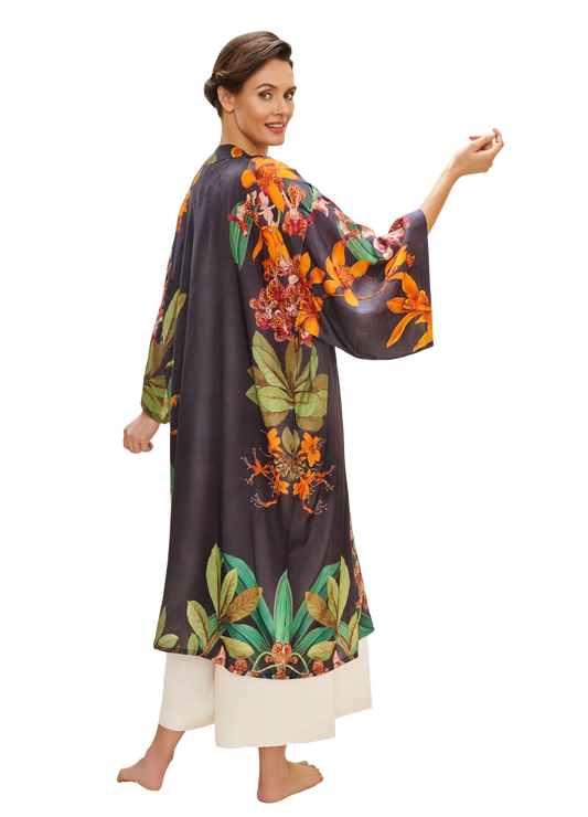 Botany Bliss Design Long Kimono Gown by The Nook