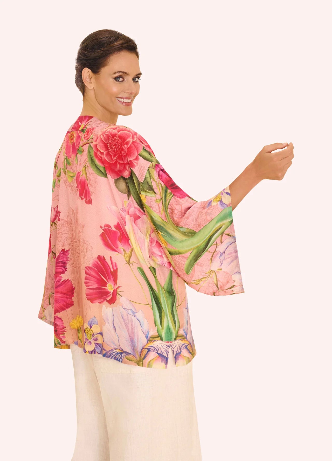 Floral Design Kimono Short Jacket by The Nook