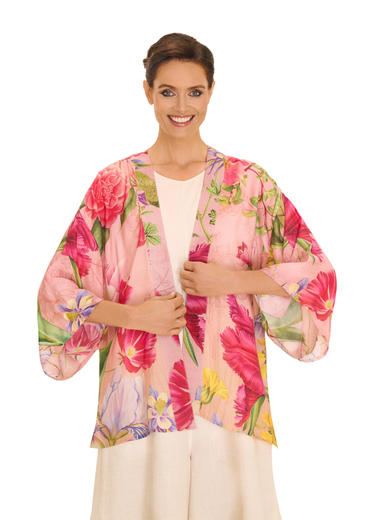Floral Design Kimono Short Jacket by The Nook