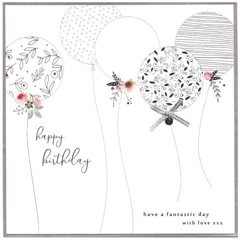 Birthday Balloons Card by Cinnamon Aitch