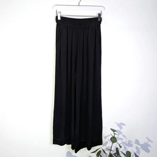 Wide Leg Trousers - Black by The Nook