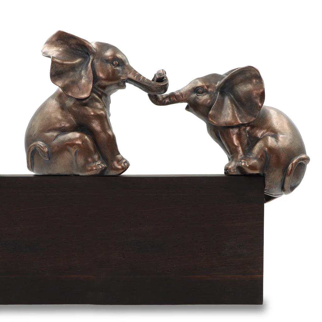 Elephants Playing Sculpture by Bentley & Bo Interiors