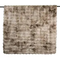 Luxury Textured Faux Fur Throw in Natural by The Nook