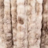 Luxury Textured Faux Fur Throw in Natural by The Nook
