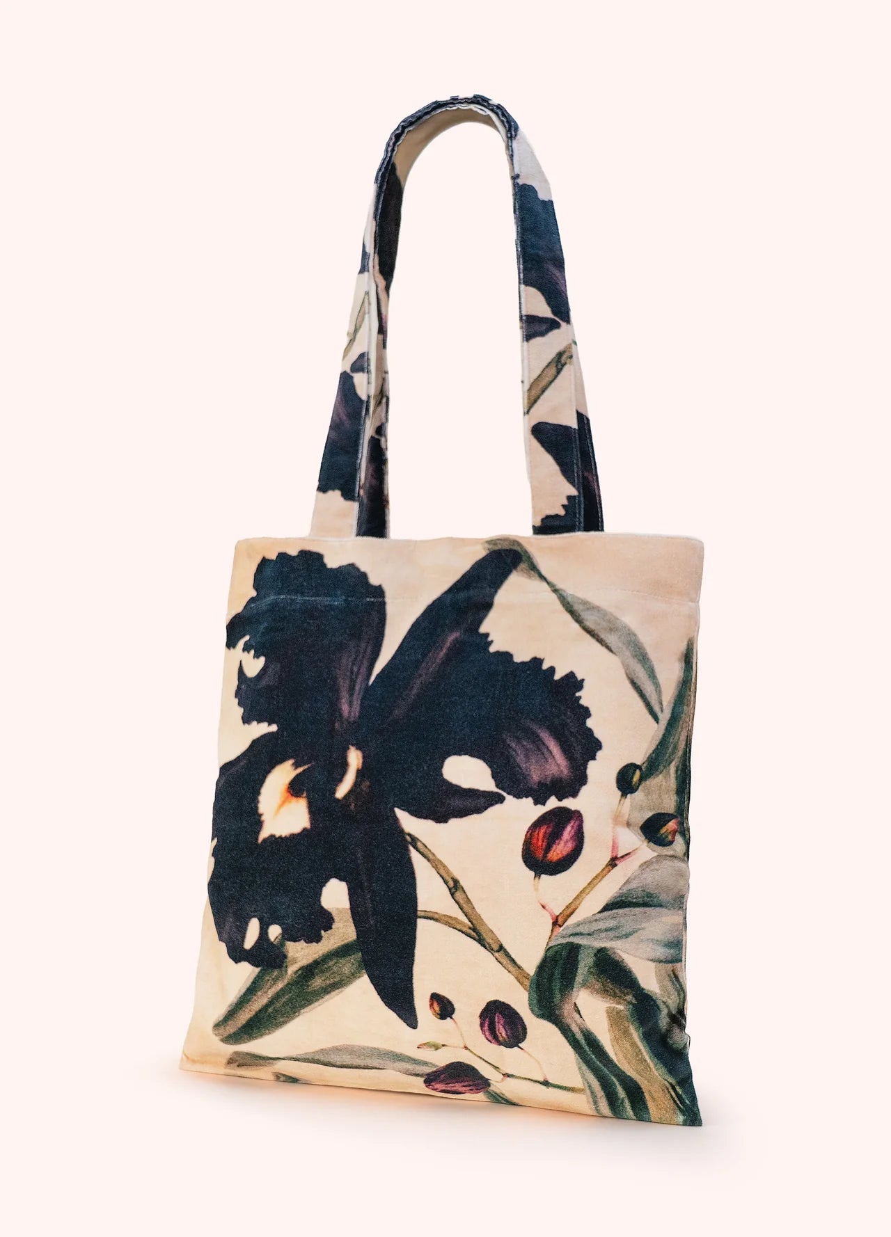 Midnight Orchid Velvet Tote Bag by The Nook
