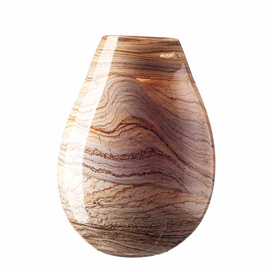 Large Oval Vase in Natural Stone