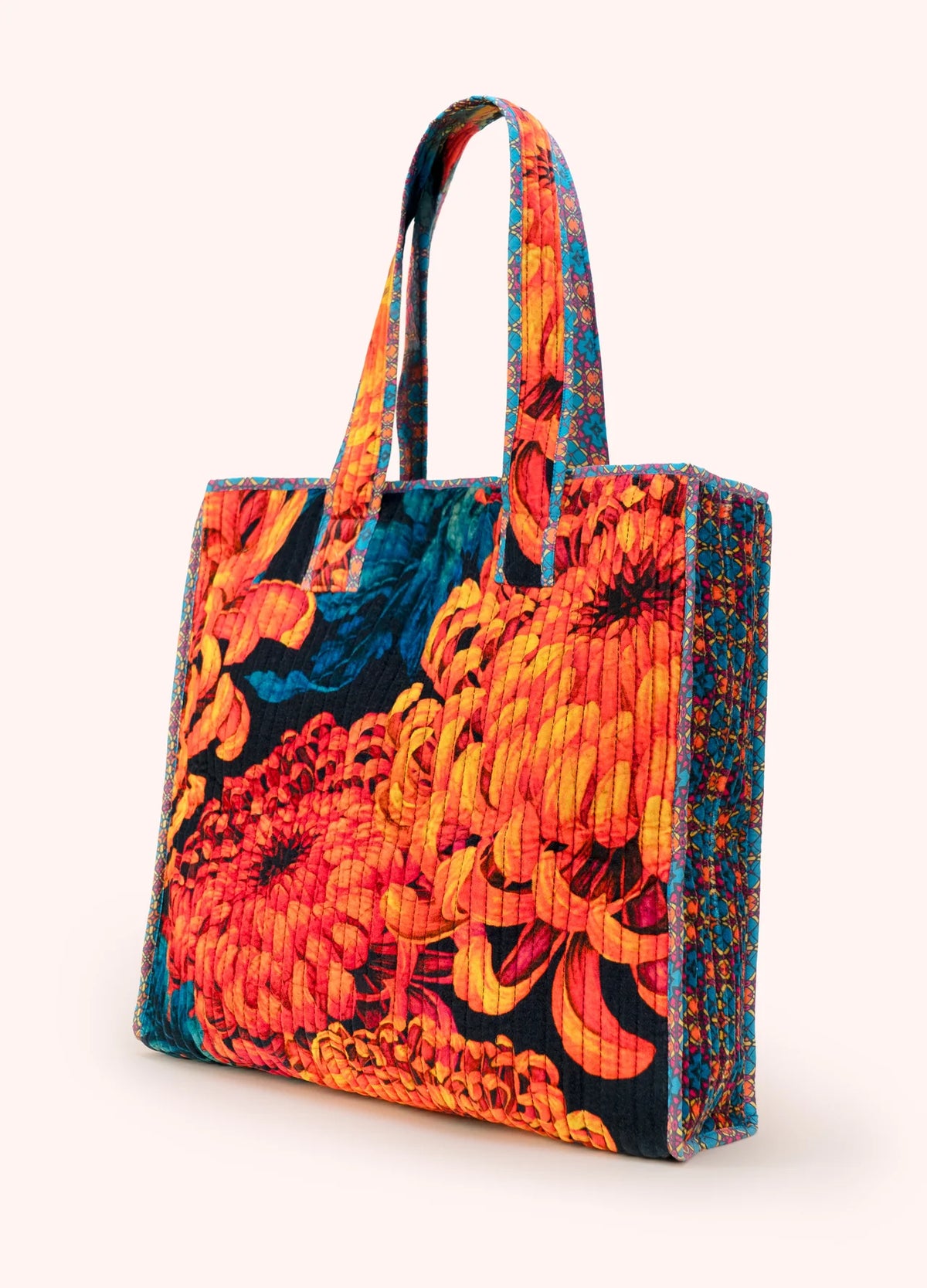 Chrysanthemum Quilted Velvet Tote by The Nook