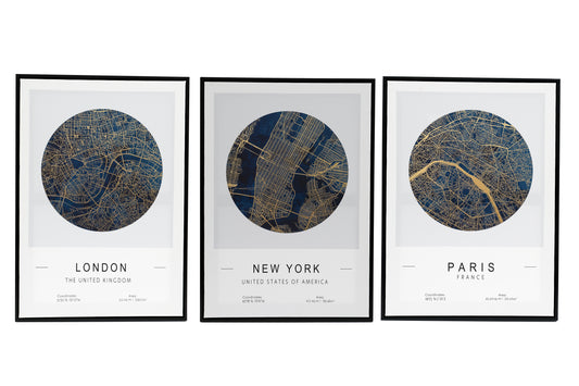 Foil City Frames Canvas