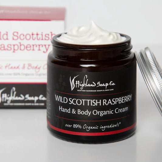 Wild Scottish Raspberry Hand & Body Cream 120ml by The Highland Soap Co.