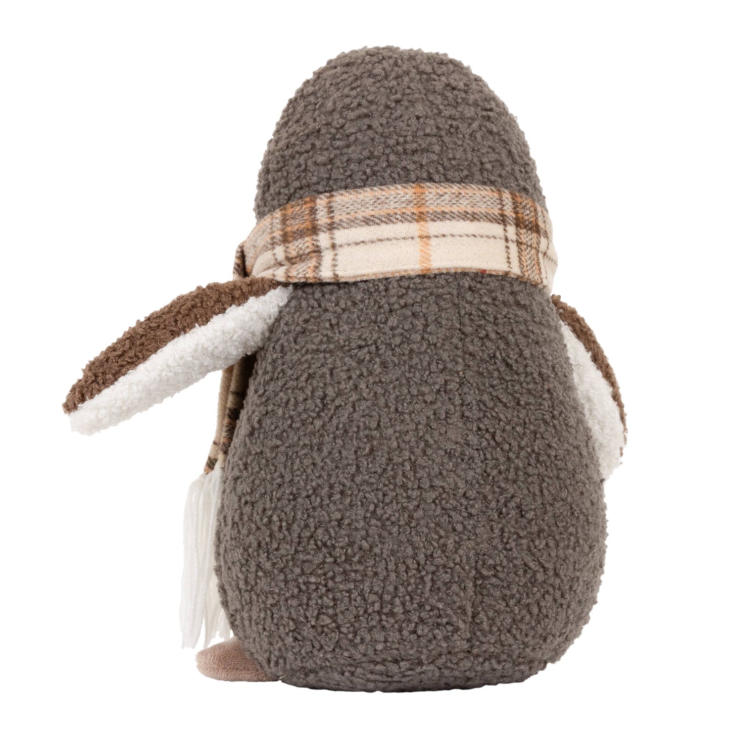 Boucle Penguin Door Stop Warm Grey