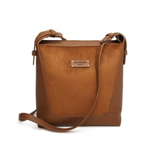 Suede Kensington Large Cross Body Bag by The Nook